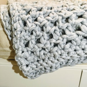 Fast cozy Crocheted Jumbo Throw Blanket Pattern image 7