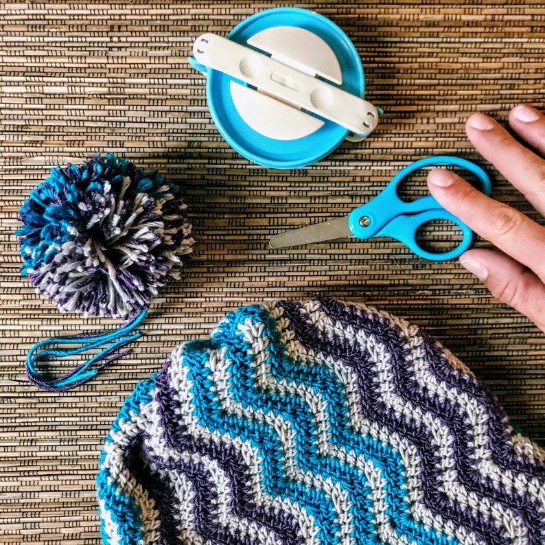 Simple and Chic Double Brimmed Chevron Winter Beanie Crochet Pattern image 8