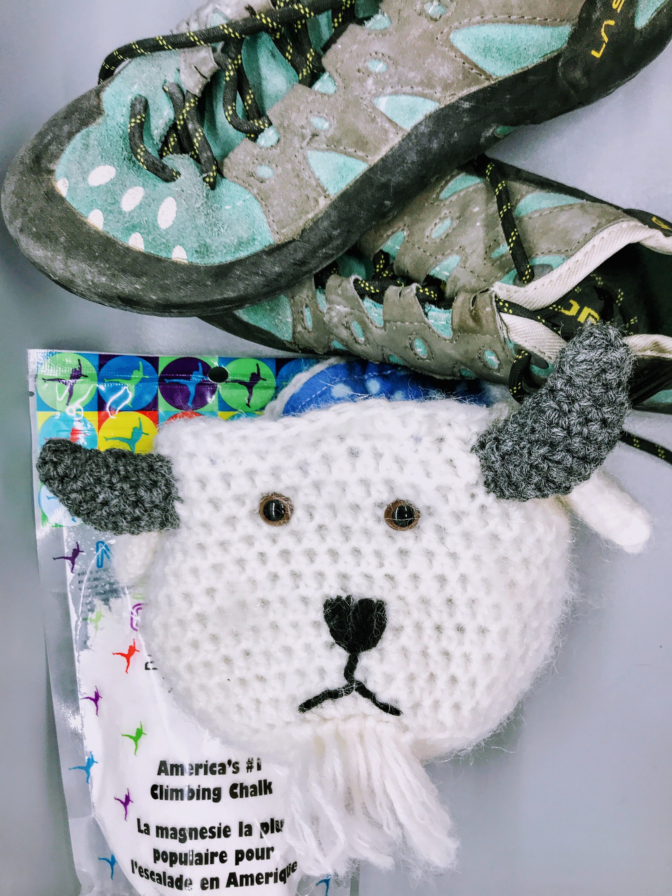 Fuzzy Mountain Goat Crocheted Chalk Bag Pattern Etsy