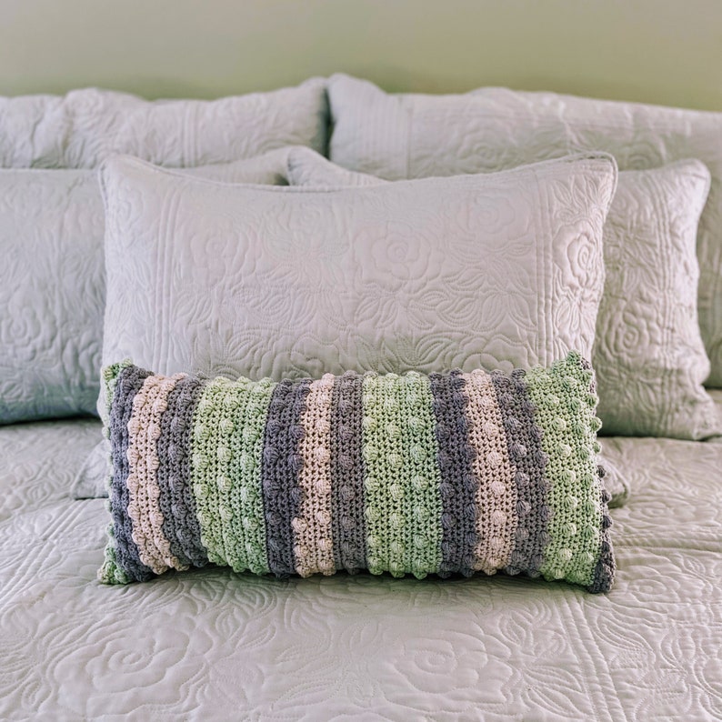 Textured Bobble Bolster Pillow Crochet Pattern Etsy