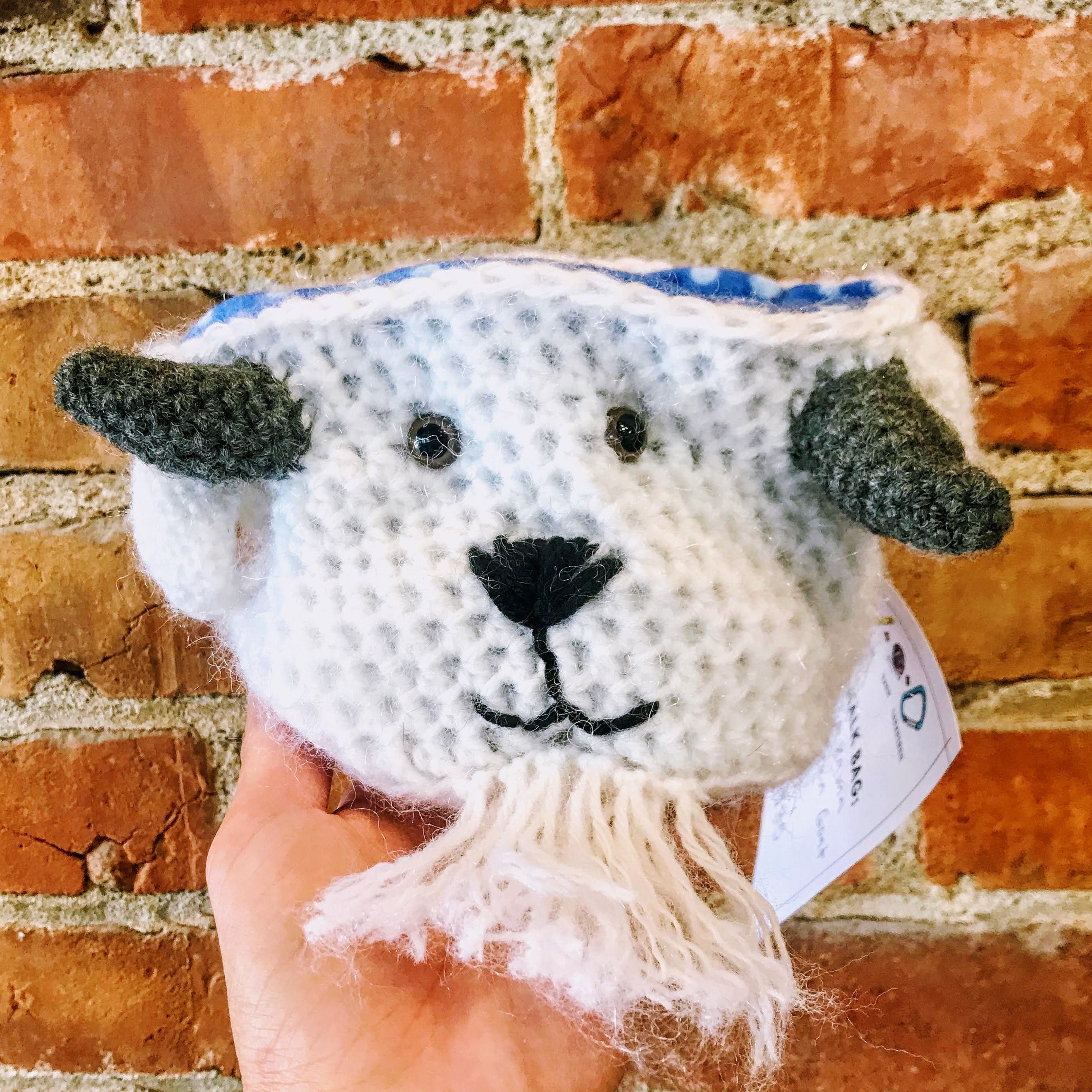 Fuzzy Mountain Goat Crocheted Chalk Bag Pattern Etsy