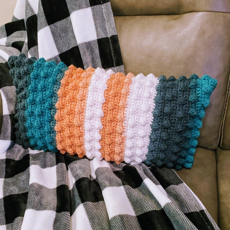 Textured Bobble Bolster Pillow Crochet Pattern Etsy