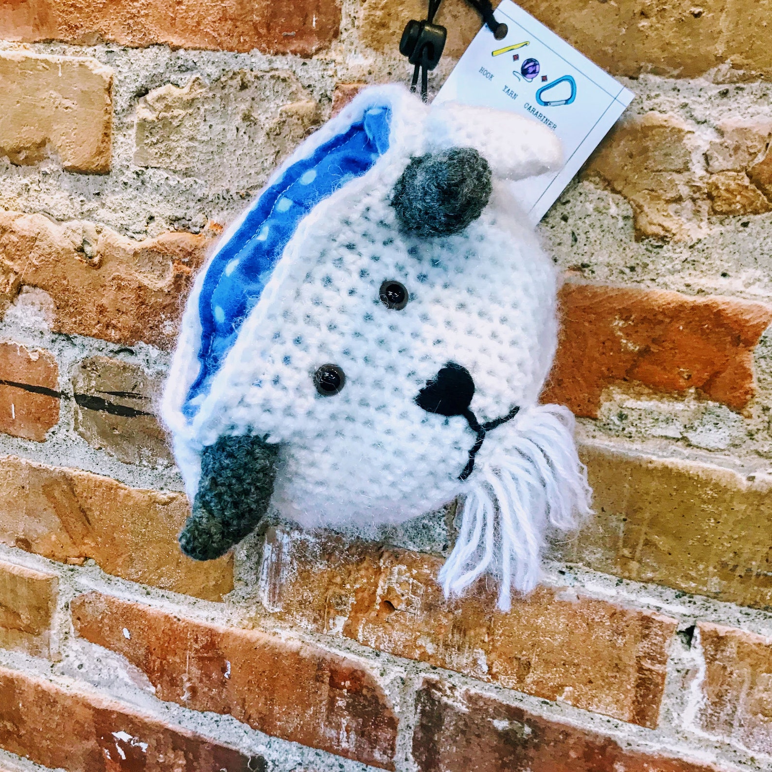 Fuzzy Mountain Goat Crocheted Chalk Bag Pattern Etsy