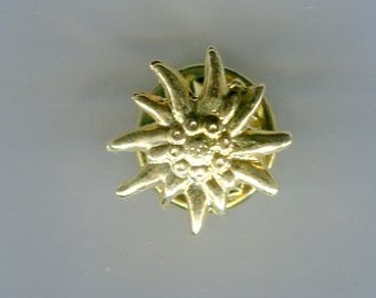 Pin gouden edelweiss pin