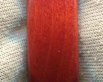 80s wooden bangle red-brown width 17 mm