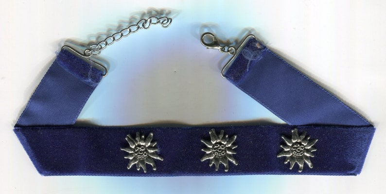 40 1 costume-Necklace Chocker Edelweiss Gr