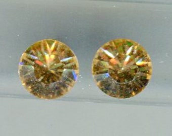 Pendientes Swarovski Elements topacio claro-colorado 8 mm