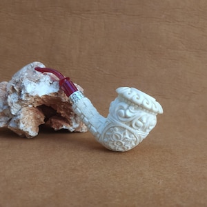Calabash Meerschaum Pipe Private Design with Fitted Case