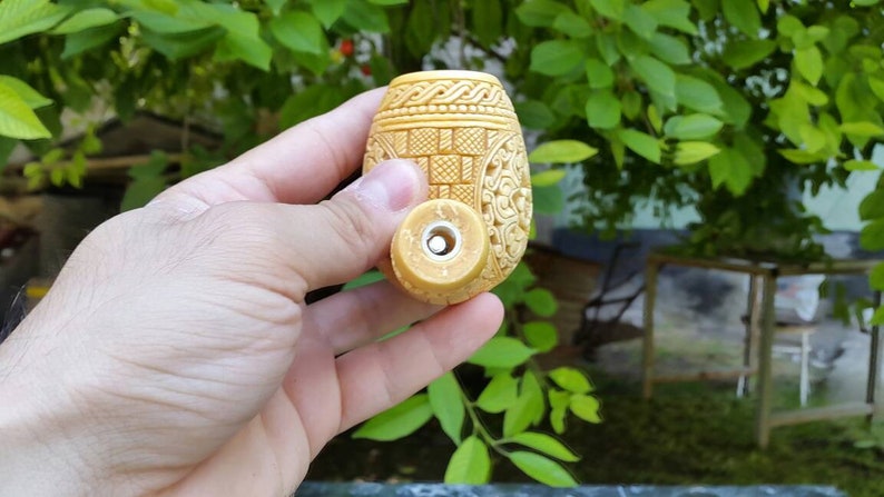 Meerschaum Pipe Special Design Acrylic Push /& Pull Stem