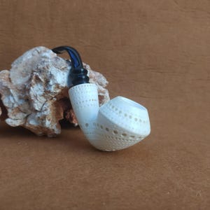 Reverse Calabash Meerschaum Pipe Private Design with Fitted Case
