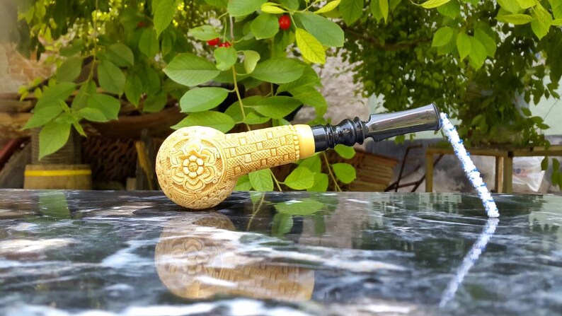 Meerschaum Pipe Special Design Acrylic Push /& Pull Stem