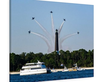 Canvas Wrap:  Blue Angels over Pensacola Lighthouse