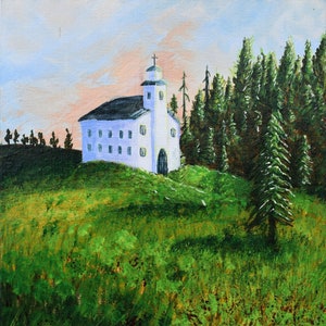 Peaceful &quot;Little White Chapel&quot; Matted 8 x 10 Print