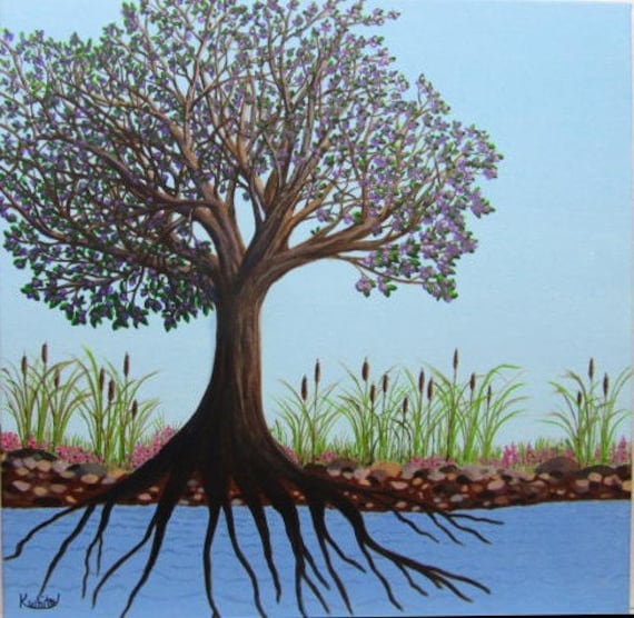 Planted by the Water Trust in the Lord 20 X 20 Original Etsy