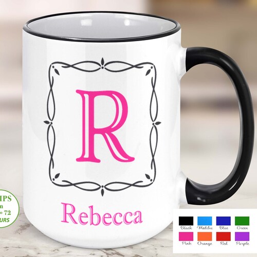 Personalised mug with stylish initial/Gift for him or her/Personalized mug with a name/Abstract Name Coffee Mug Personalised mug with stylish initial/Gift for him or her/Personalized mug with a name/Abstract Name Coffee Mug
