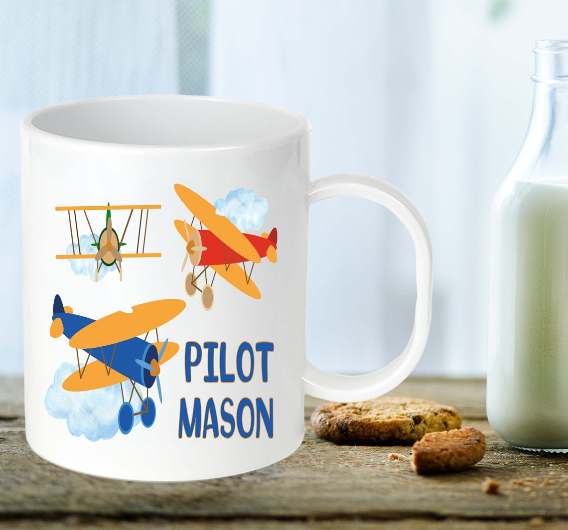 Personalized Plane Mug Kids Pilot Mug Childs Pilot Cup Etsy UK