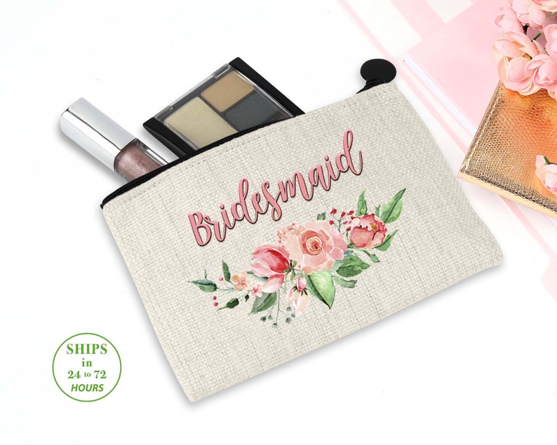 Bridesmaid Cosmetic Bag Bridal Party Gift Bridesmaid Carry Etsy