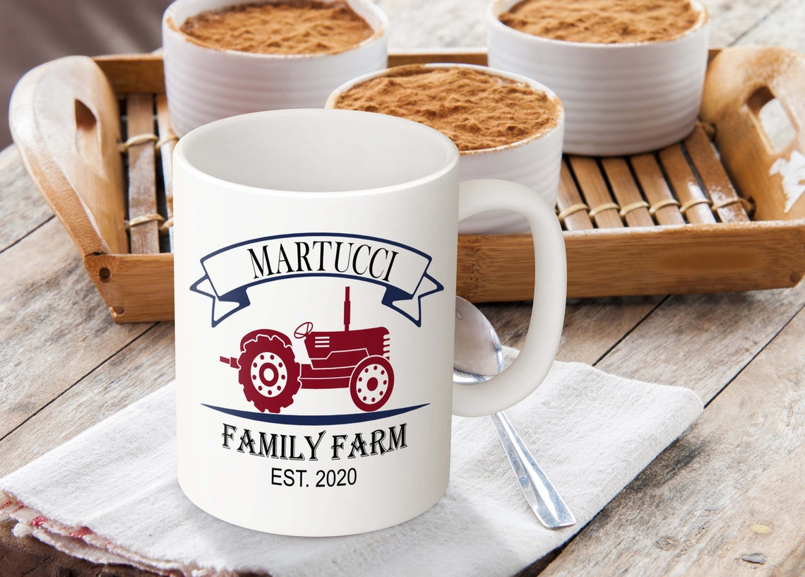 Personalized Farm Mug Family Name Country Mug Custom Tractor Etsy