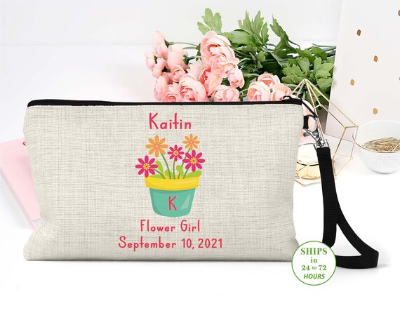 flower girl makeup bag