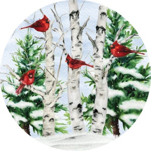 Christmas Cardinal wreath sign, metal wreath sign, 8 inch round sign, wreath attachment, wreath embellishment, Peace on Earth