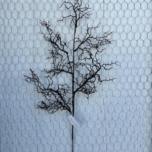Fall glitter twig spray, Halloween wreath attachment, black twig pick, SA10487