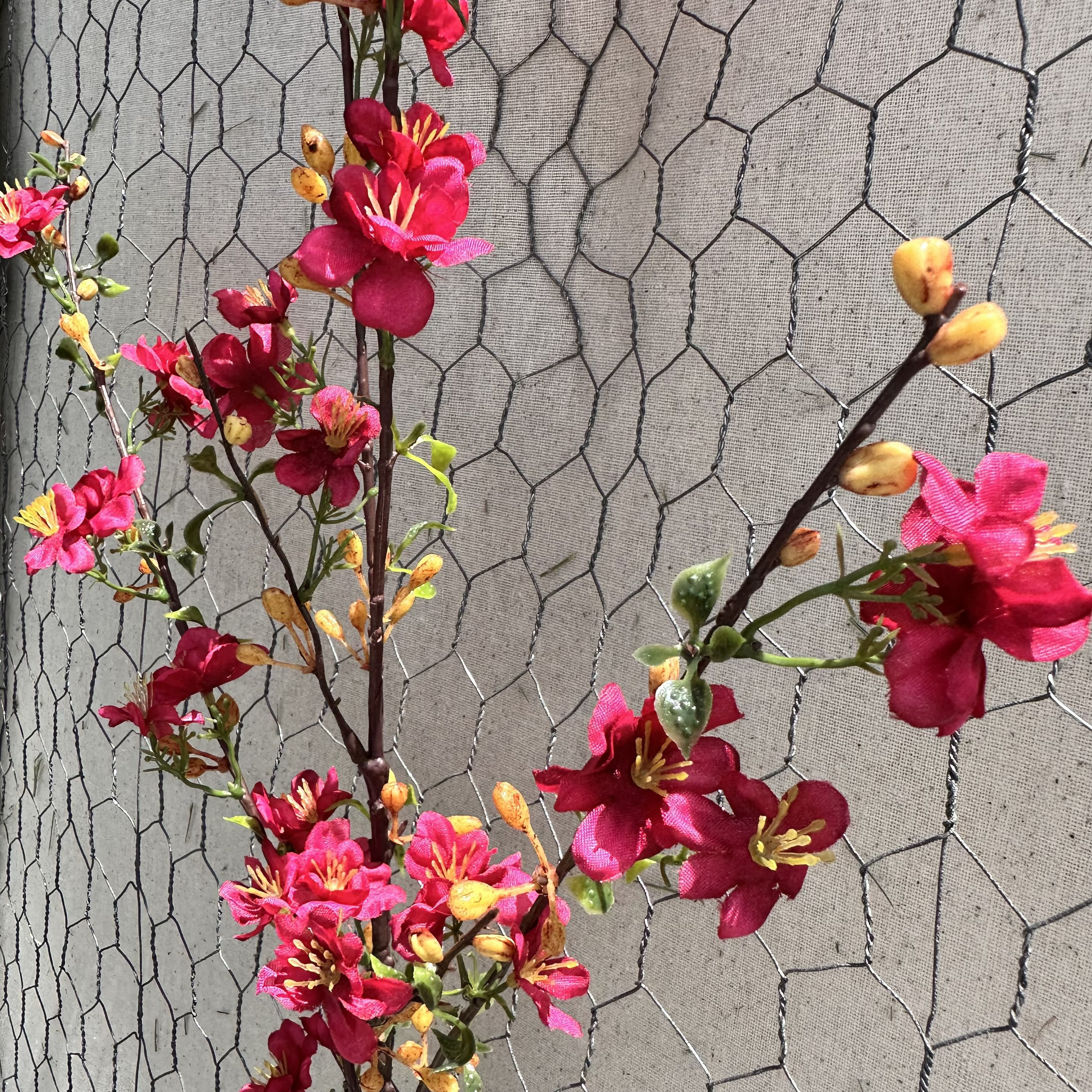 cherryオーダーページ Pink Cherry Blossom Branch, 33” Bright Pink Mini Cherry Blossom