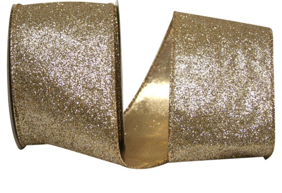 1.5 X 10 YD Gold Glitter Ribbon Set Of 3