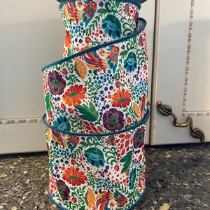 4&quot; x 10yds Wired dupion modern floral garden dStevens ribbon, floral bird d. Stevens ribbon, d.Stevens ribbon, 87-1180