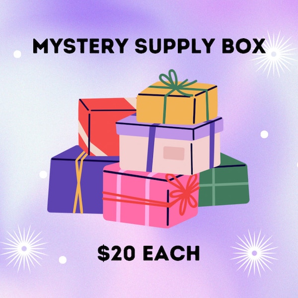 Mystery supply box, craft supply mystery box, craft supplies, wreath making supplies
