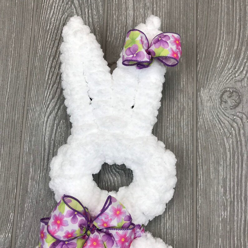 Yarn Bunny Wreath Yarn Easter Bunny Yarn Bunny Easter Bunny Etsy