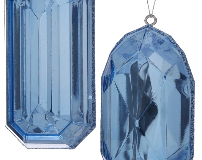5 Acrylic Jewel Ornaments Light Blue Gem Ornaments Etsy
