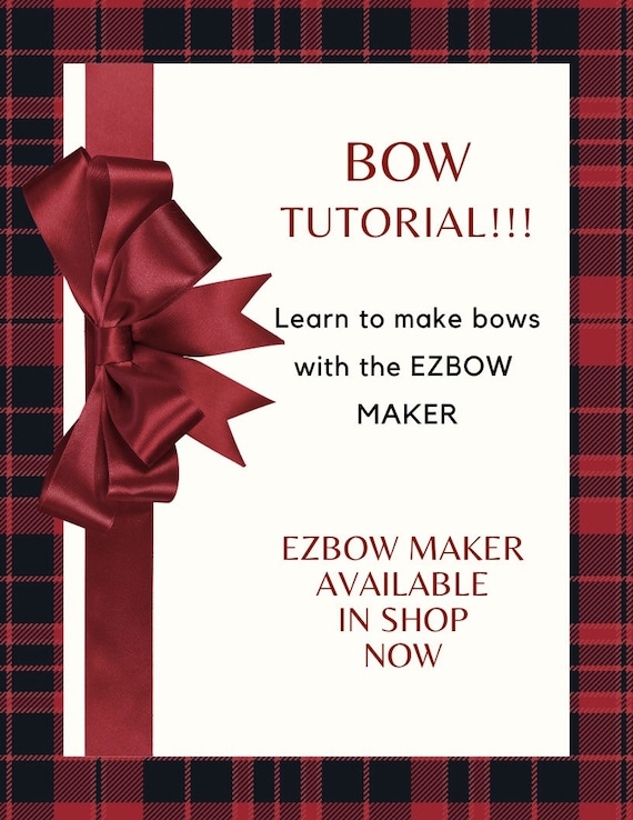 How to Make Bows With the Ez Bow Maker DIY Bows Learn to Etsy
