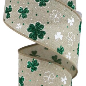 Rollo de cinta con cable del Día de San Patricio de 2,5” x 10 YD, cinta de trébol, HP601518