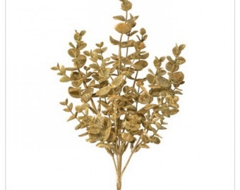 Autumn eucalyptus bush, fall greenery, 15” sage / beige harvest eucalyptus bush, MTH12760