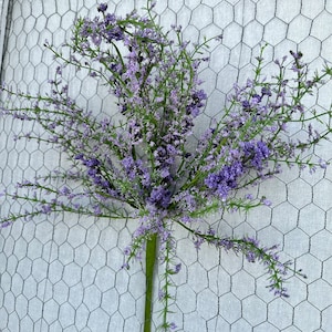 23” purple Heather bush, purple & green spray, filler floral bush, PM3179-PU