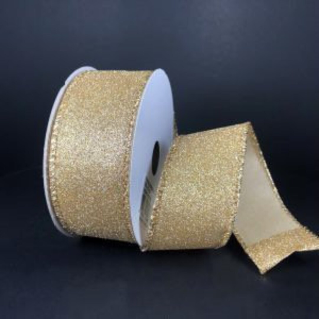 4 x 10 yds Silver Chunky Glitter Ribbon - Holiday Warehouse Ribbon