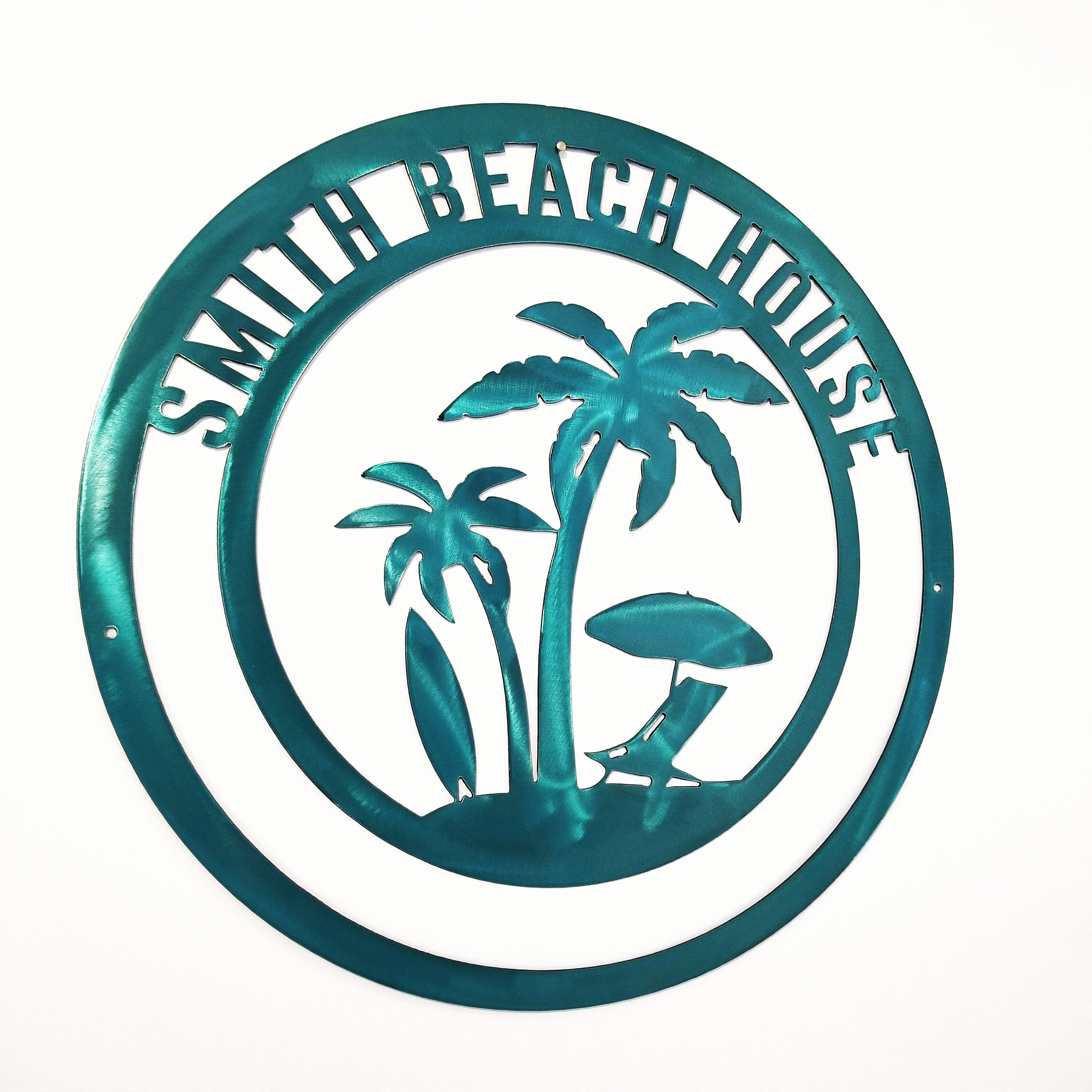 Custom Metal Beach House Sign Beach House Decor Coastal Etsy