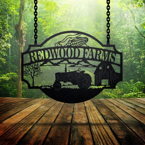 Personalized Metal Farm Sign Metal Ranch Sign Custom Metal | Etsy