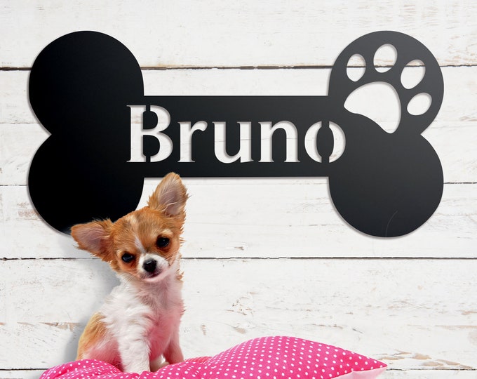 Custom Metal Dog Name Signs Metal Dog Yard Dog Signs for a Etsy