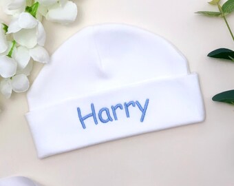 Bonnet personnalisé brodé pour bébé, bonnet brodé pour bébé, cadeau de baby shower, bonnet brodé pour bébé, cadeau nouveau-né - nouveau-né 2021