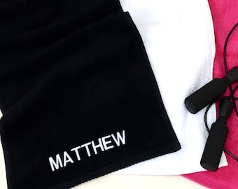Serviette de sport personnalisée - serviette de sport brodée - serviette de sport prénom - serviette d'entraînement - serviette de sport initiale - cadeau personnalisé - serviette de maintien en forme