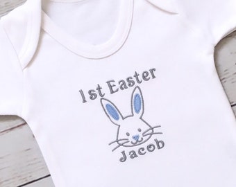 Bestickte personalisierte 1. Osterweste - personalisierte erste Ostern Body - personalisierte Kinder Ostern Tee - personalisierte Ostern Top