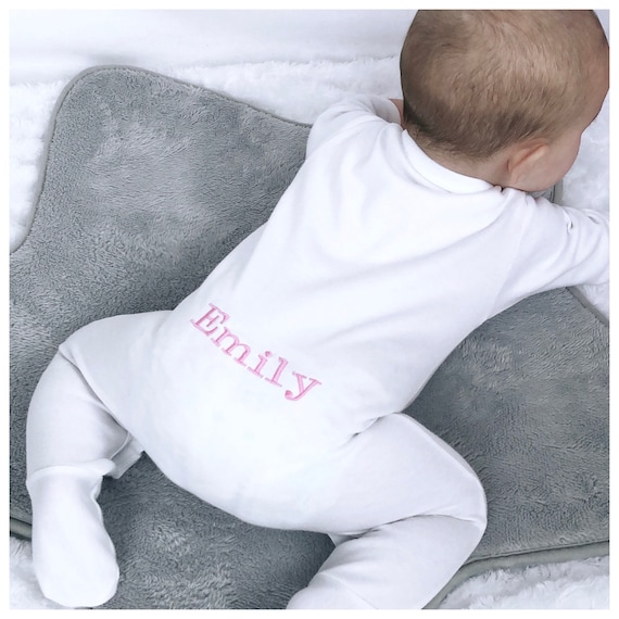 Embroidered Personalised Babygrow - Personalised Name Sleepsuit - New Baby Personalised Gift - Personalised Sleepsuit - Personalised Romper