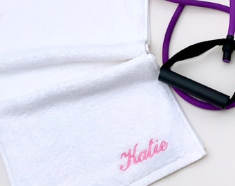 Toalla de gimnasio - Toalla de gimnasio personalizada bordada - Toalla de gimnasio con nombre - Toalla de entrenamiento - Toalla de gimnasio con inicial - Regalo personalizado - Toalla para mantenerse en forma