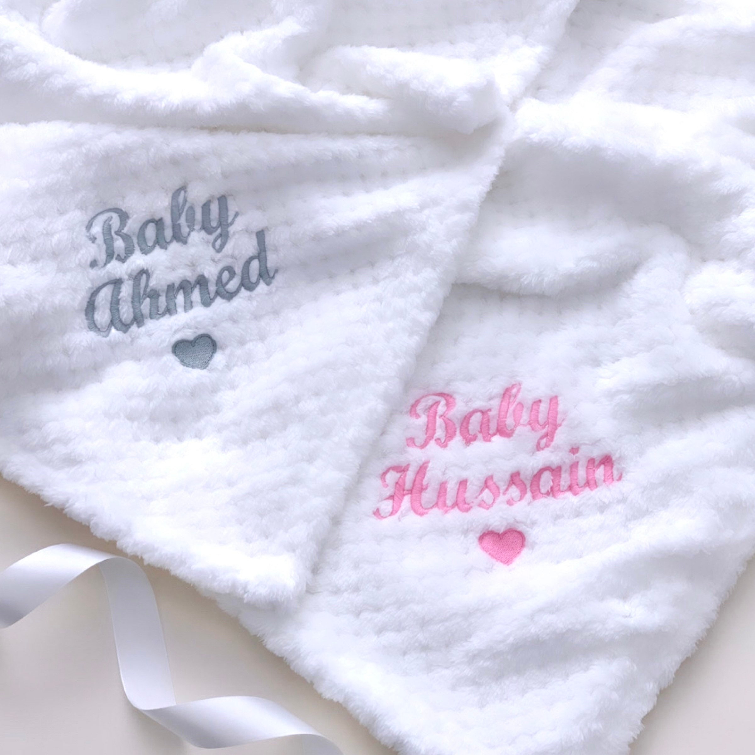 Embroidered Personalised Baby Blanket Waffle Baby Blanket Etsy UK