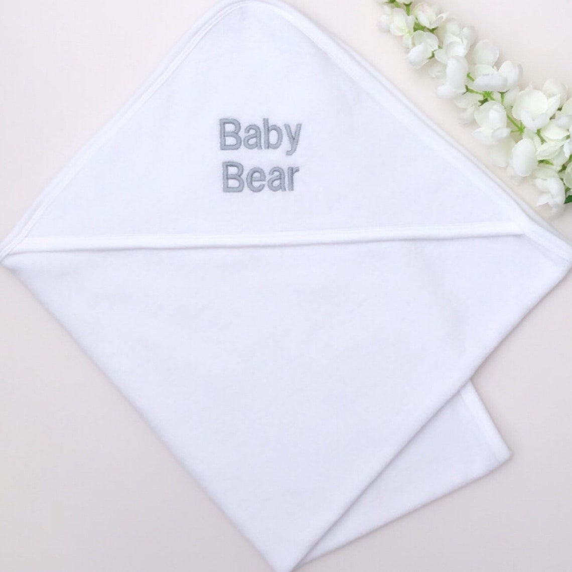 Embroidered Personalised Baby Towel Hooded Baby Towel Etsy