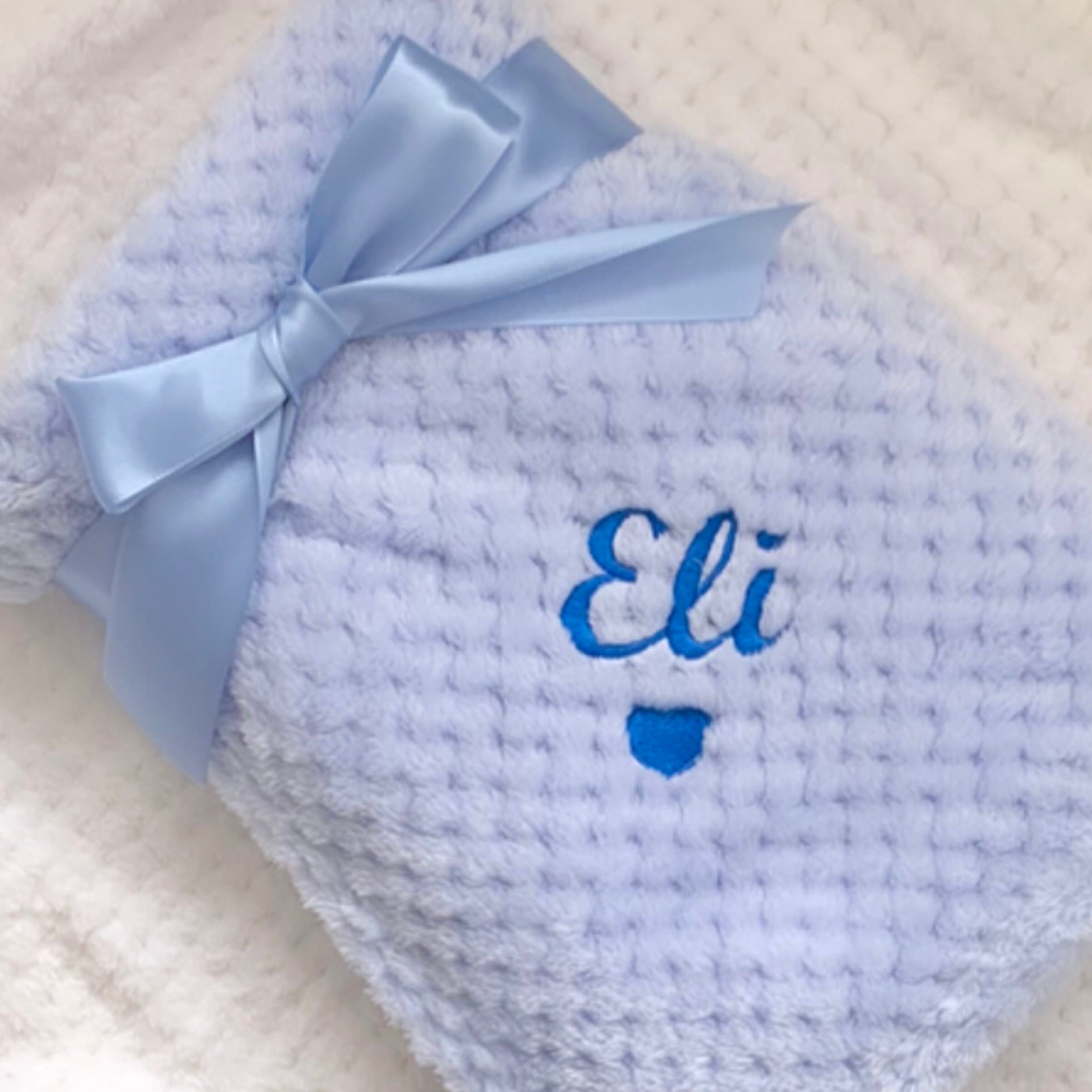 Personalised Baby Blanket Embroidered Waffle Baby Blanket Etsy UK