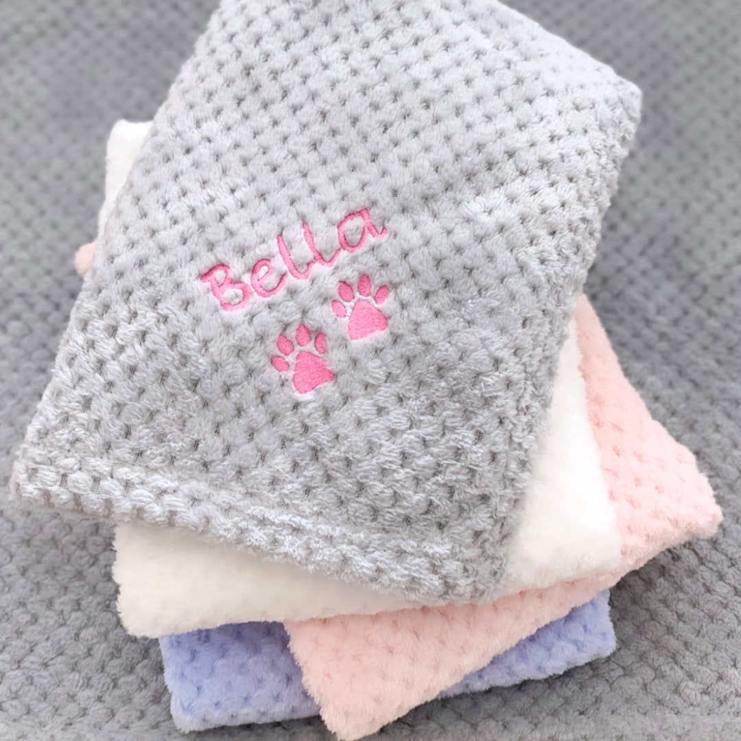 Personalised Dog Blanket Embroidered Personalised Dog Blanket Puppy