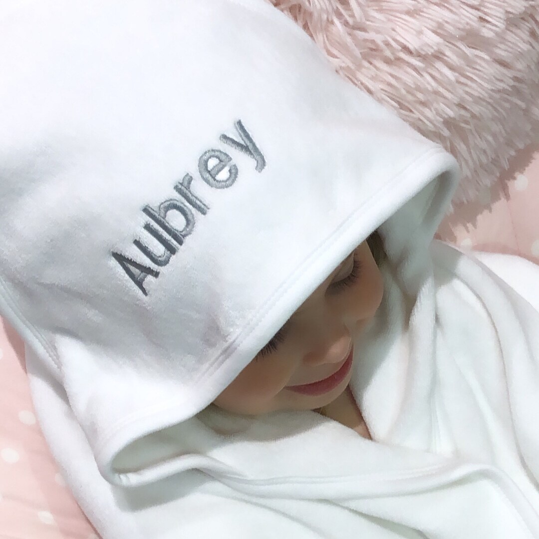 Embroidered Personalised Baby Towel - Hooded Baby Towel - Personalised ...