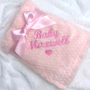 Embroidered Personalised Baby Blanket Waffle Baby Blanket Personalised ...